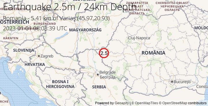 Earthquake m2.5 - 5.414 km of Variaş - Romania
