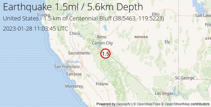 Earthquake ml1.5 - 1.504 km of Centennial Bluff - United States