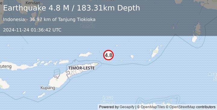 Earthquake Banda Sea (4.8 M) (2024-11-24 01:36:42 UTC)