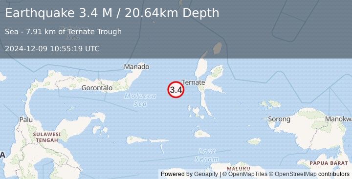 Earthquake Northern Molucca Sea (3.4 M) (2024-12-09 10:55:19 UTC)