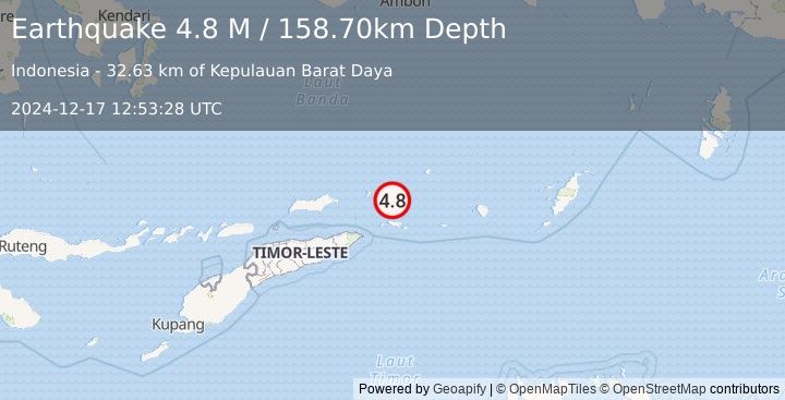 Earthquake Banda Sea (4.8 M) (2024-12-17 12:53:28 UTC)