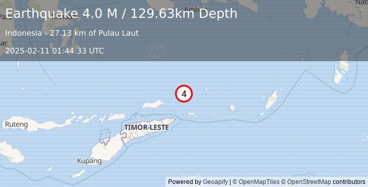 Earthquake Banda Sea (4.0 M) (2025-02-11 01:44:33 UTC)