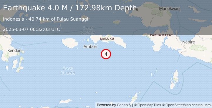 Earthquake Banda Sea (4.0 M) (2025-03-07 00:32:03 UTC)