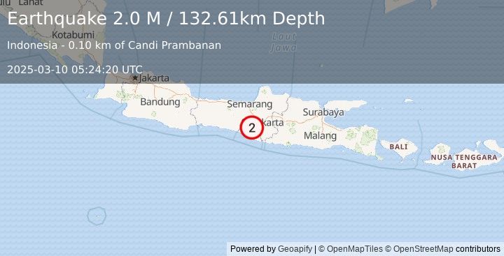 Earthquake Java, Indonesia (2.0 M) (2025-03-10 05:24:20 UTC)