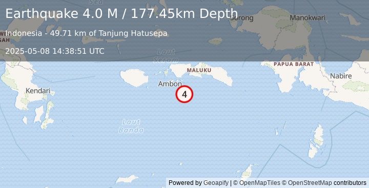 Earthquake Banda Sea (4.0 M) (2025-05-08 14:38:52 UTC)
