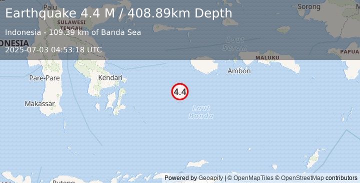 Earthquake Banda Sea (4.2 M) (2025-07-03 04:53:17 UTC)