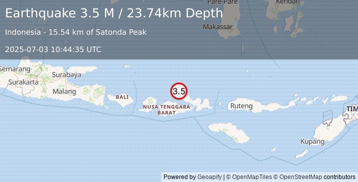 Earthquake Bali Sea (3.6 M) (2025-07-03 10:44:34 UTC)