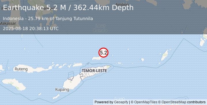 Earthquake Banda Sea (4.7 M) (2025-08-18 20:38:11 UTC)