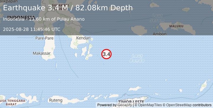Earthquake Banda Sea (3.4 M) (2025-08-28 11:45:46 UTC)