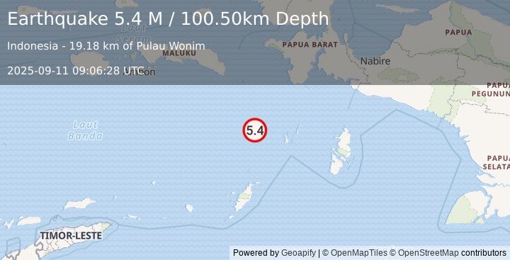 Earthquake Banda Sea (4.8 M) (2025-09-11 09:06:29 UTC)