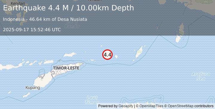 Earthquake Banda Sea (4.5 M) (2025-09-17 15:52:47 UTC)