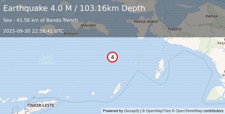 Earthquake Banda Sea (4.0 M) (2025-09-30 22:58:41 UTC)
