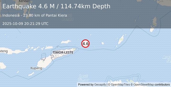Earthquake Banda Sea (4.6 M) (2025-10-09 20:21:29 UTC)