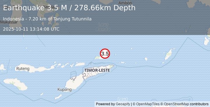 Earthquake Banda Sea (3.5 M) (2025-10-11 13:14:08 UTC)