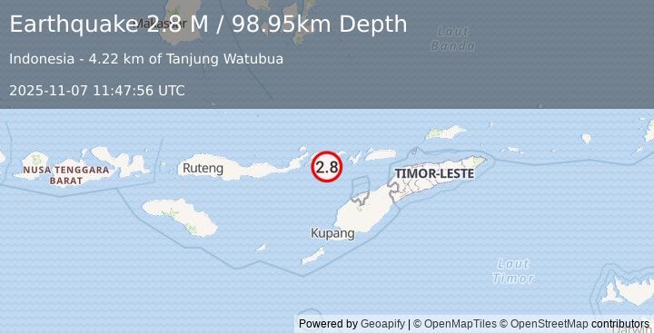 Earthquake Flores Region, Indonesia (3.2 M) (2025-11-07 11:47:52 UTC)