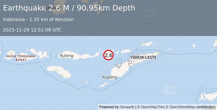 Earthquake Flores Region, Indonesia (2.7 M) (2025-11-29 12:51:11 UTC)
