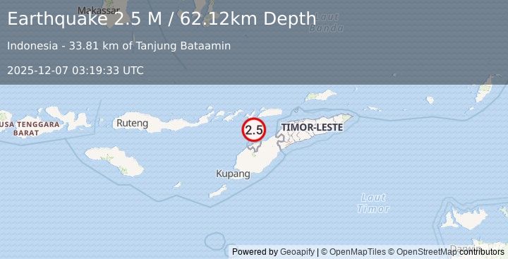 Earthquake Timor Region (2.5 M) (2025-12-07 03:19:33 UTC)