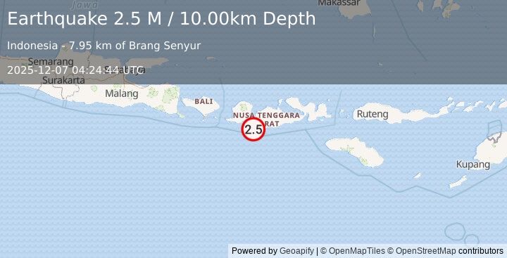 Earthquake Sumbawa Region, Indonesia (2.5 M) (2025-12-07 04:24:44 UTC)