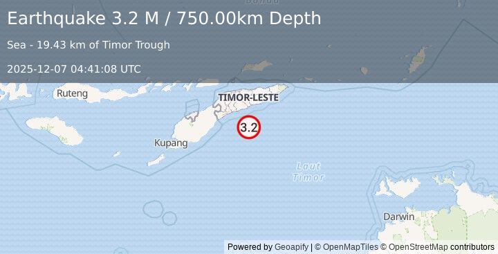 Earthquake Timor Region (4.2 M) (2025-12-07 04:41:09 UTC)
