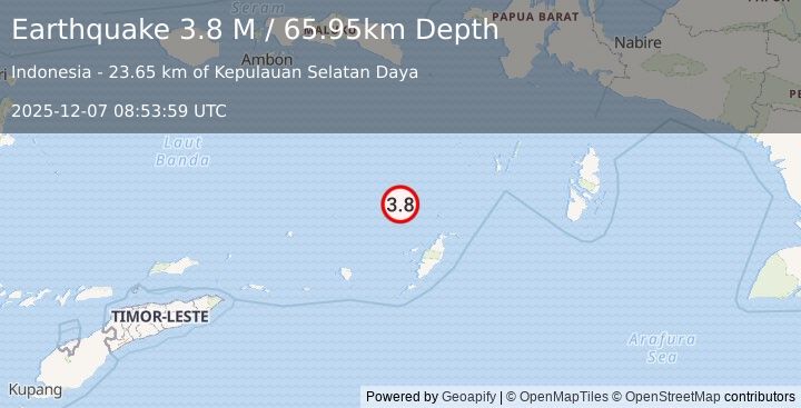 Earthquake Banda Sea (4.1 M) (2025-12-07 08:53:58 UTC)