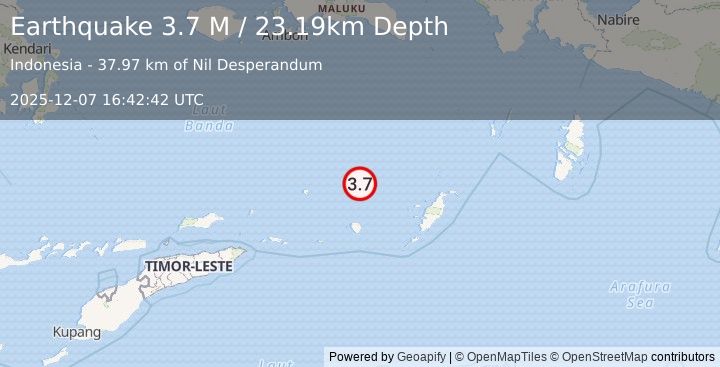 Earthquake Banda Sea (3.9 M) (2025-12-07 16:42:43 UTC)