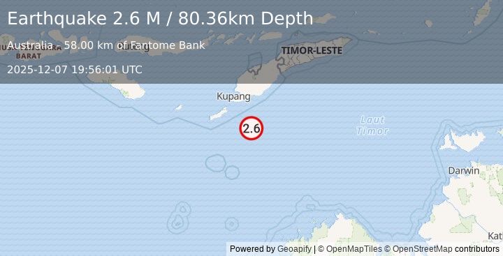 Earthquake Timor Region (2.5 M) (2025-12-07 19:56:07 UTC)