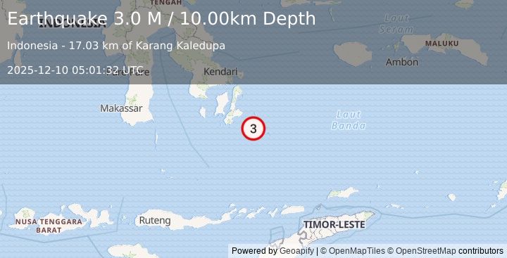 Earthquake Banda Sea (3.0 M) (2025-12-10 05:01:32 UTC)