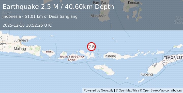 Earthquake Flores Sea (2.4 M) (2025-12-10 10:52:25 UTC)
