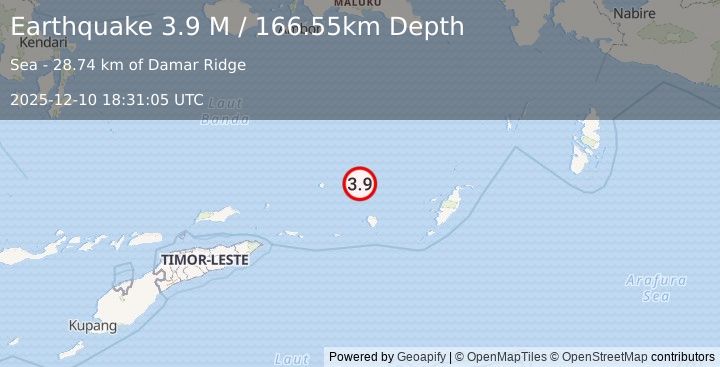 Earthquake Banda Sea (3.9 M) (2025-12-10 18:31:05 UTC)