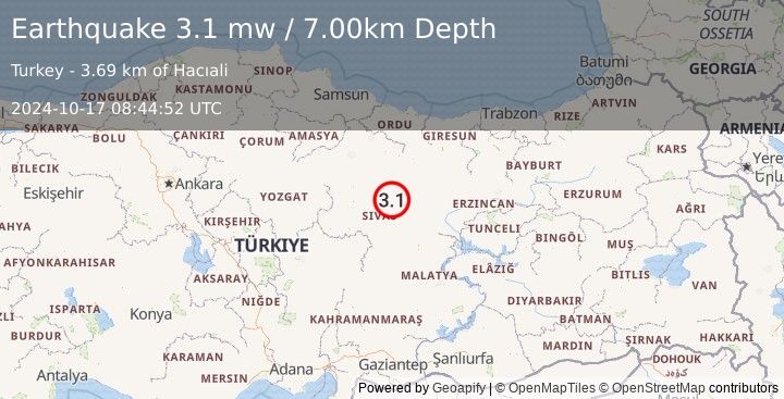 Earthquake CENTRAL TURKEY (3.1 mw) (2024-10-17 08:44:52 UTC)