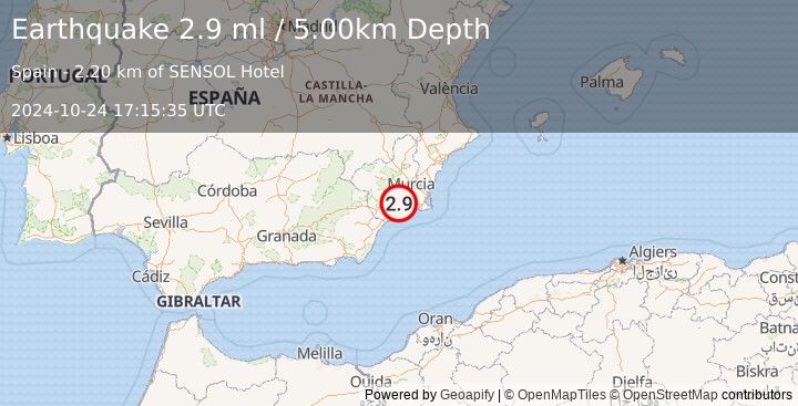 Earthquake SPAIN (2.9 ml) (2024-10-24 17:15:35 UTC)