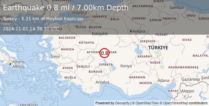 Earthquake WESTERN TURKEY (0.8 ml) (2024-11-01 14:38:30 UTC)