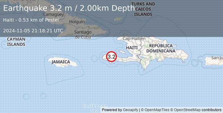 Earthquake HAITI REGION (3.2 m) (2024-11-05 21:18:21 UTC)