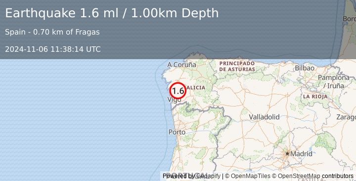 Earthquake SPAIN (1.6 ml) (2024-11-06 11:38:14 UTC)