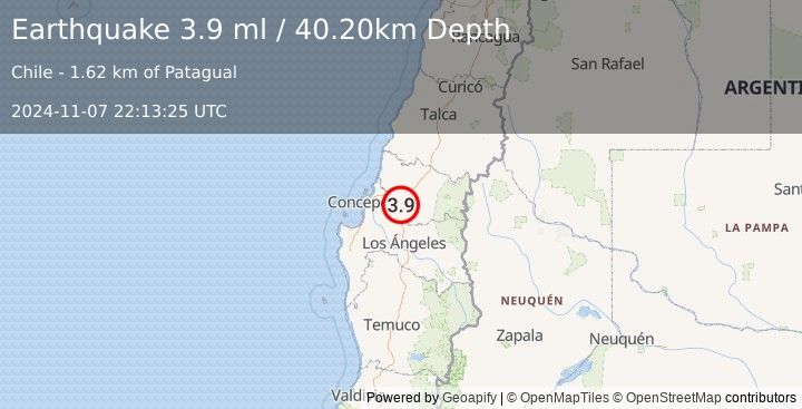 Earthquake BIO-BIO, CHILE (3.9 ml) (2024-11-07 22:13:25 UTC)