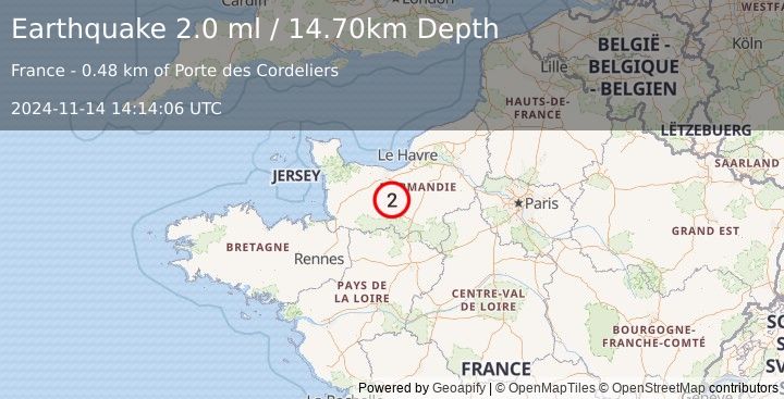 Earthquake FRANCE (2.0 ml) (2024-11-14 14:14:06 UTC)