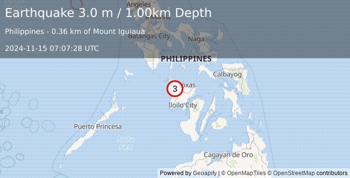 Earthquake PANAY, PHILIPPINES (3.0 m) (2024-11-15 07:07:28 UTC)