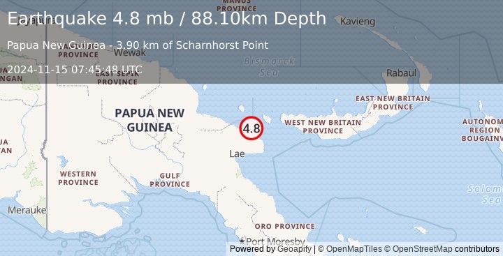 Earthquake EASTERN NEW GUINEA REG., P.N.G. (4.8 mb) (2024-11-15 07:45:48 UTC)