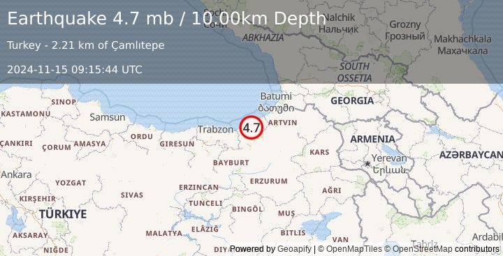 Earthquake EASTERN TURKEY (4.7 mb) (2024-11-15 09:15:44 UTC)