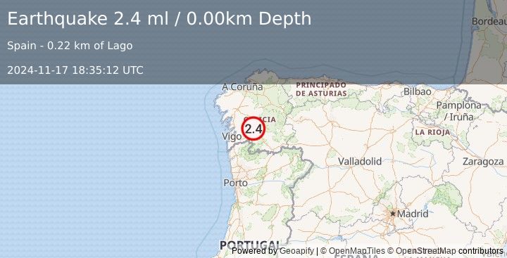 Earthquake SPAIN (2.4 ml) (2024-11-17 18:35:12 UTC)