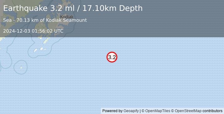 Earthquake GULF OF ALASKA (3.2 ml) (2024-12-03 01:56:02 UTC)