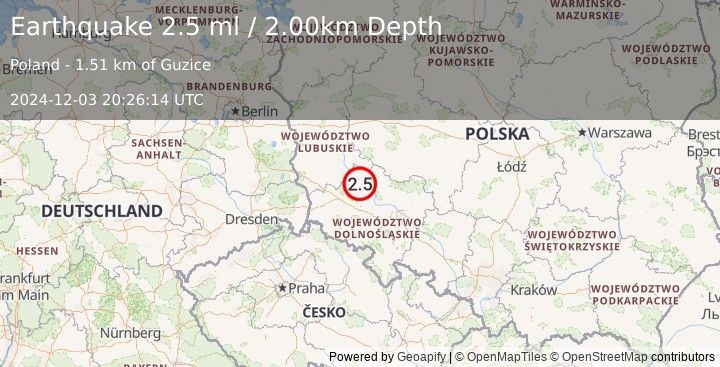 Earthquake POLAND (2.5 ml) (2024-12-03 20:26:14 UTC)