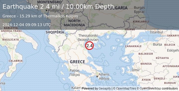 Earthquake GREECE (2.4 ml) (2024-12-04 09:09:13 UTC)