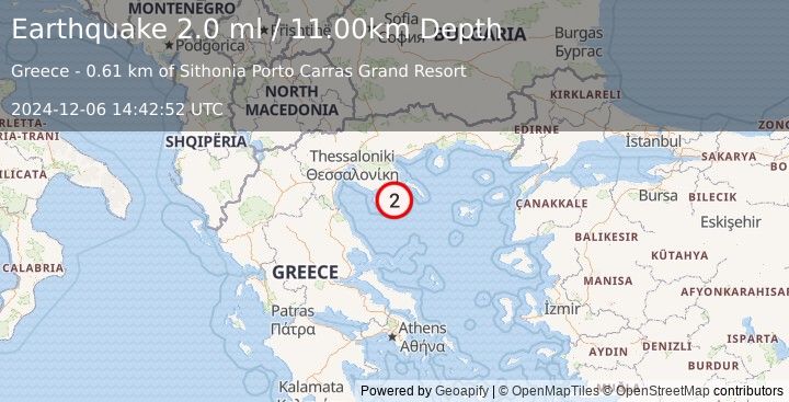 Earthquake GREECE (2.0 ml) (2024-12-06 14:42:52 UTC)