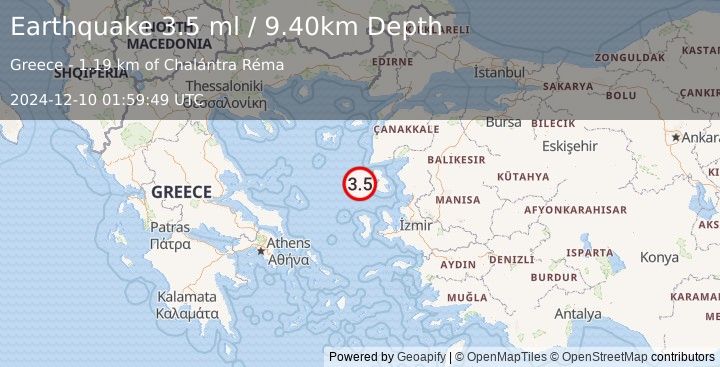 Earthquake AEGEAN SEA (3.5 ml) (2024-12-10 01:59:49 UTC)