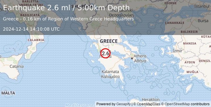 Earthquake GREECE (2.6 ml) (2024-12-14 14:10:08 UTC)