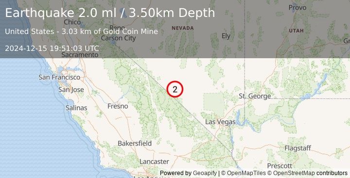 Earthquake NEVADA (2.0 ml) (2024-12-15 19:51:03 UTC)