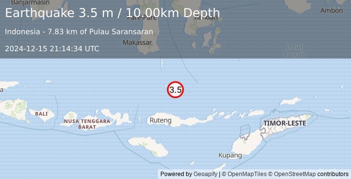 Earthquake FLORES SEA (3.5 m) (2024-12-15 21:14:34 UTC)