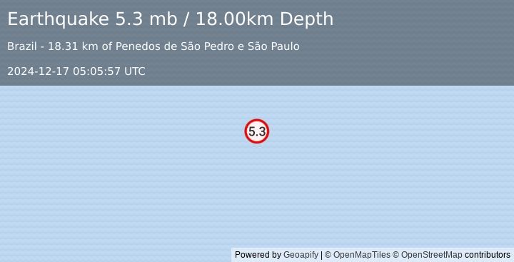 Earthquake CENTRAL MID-ATLANTIC RIDGE (5.2 mb) (2024-12-17 05:05:55 UTC)