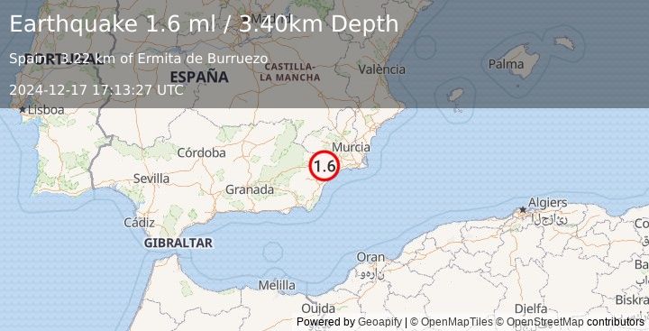 Earthquake SPAIN (1.6 ml) (2024-12-17 17:13:27 UTC)